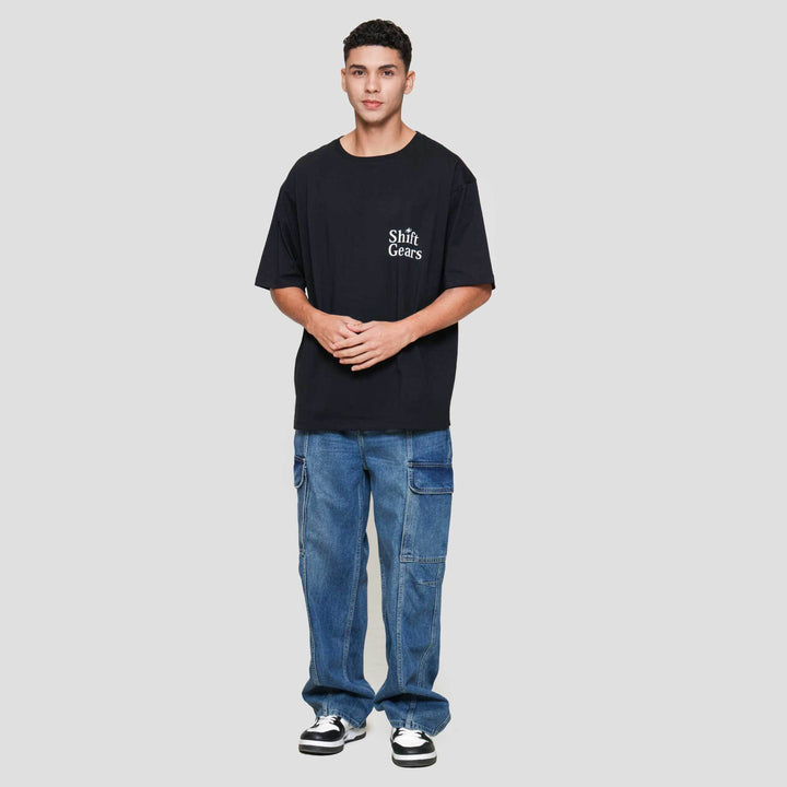 Aos Oversize Theme Popular Word Kaos Pria