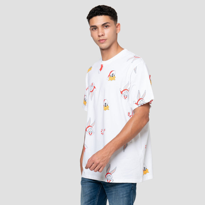 Aos Theme Tbnd Wb Christmas Collection Looney Tunes Kaos Pria