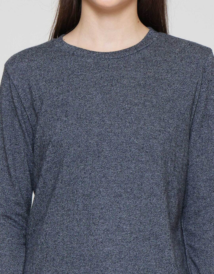 St. Yves Soft Melange Knit Crew Neck Kaos Wanita