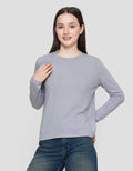 St. Yves Soft Melange Knit Crew Neck Kaos Wanita