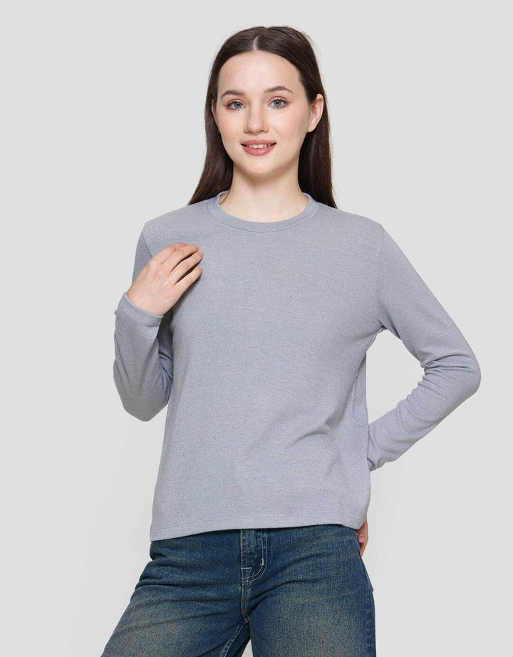 St. Yves Soft Melange Knit Crew Neck Kaos Wanita