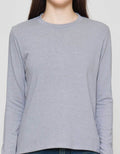 St. Yves Soft Melange Knit Crew Neck Kaos Wanita