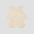 Little M Dress Textured Cringcle Pakaian Setelan Bayi
