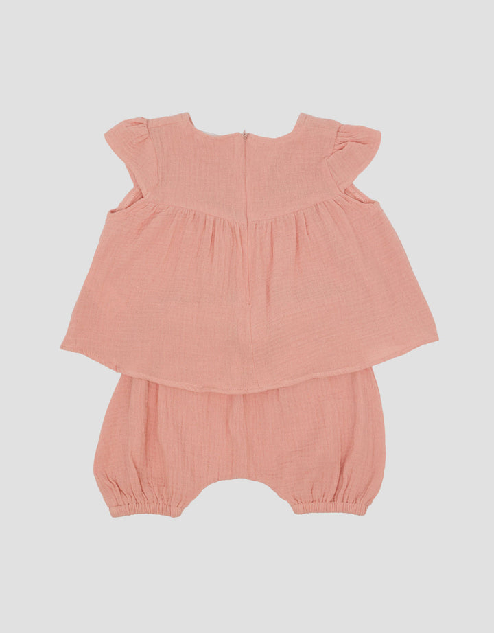 Little M Woven Cringcle Pakaian Setelan Bayi