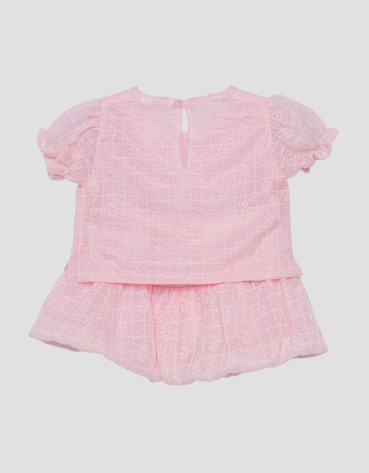 Little M Party With Lace Pakaian Setelan Bayi