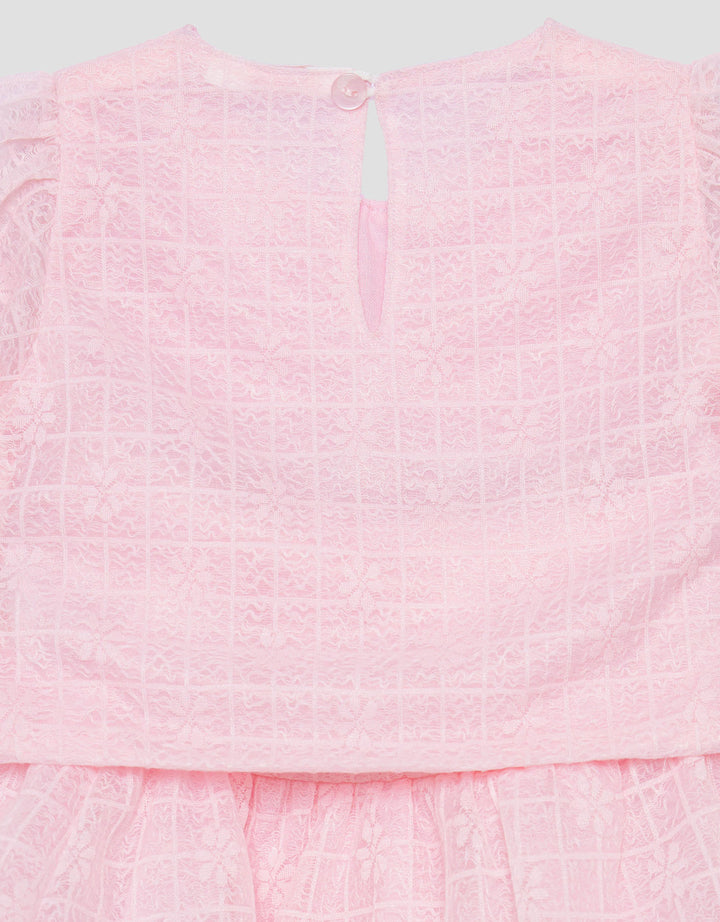 Little M Party With Lace Pakaian Setelan Bayi