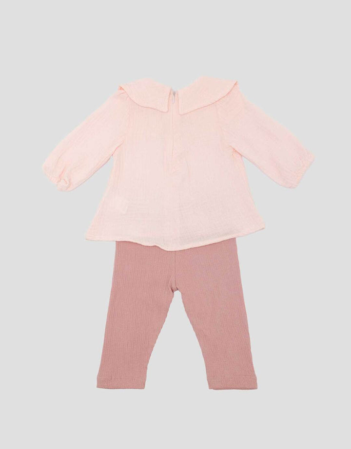 Little M Woven With Big Bow Pakaian Setelan Bayi