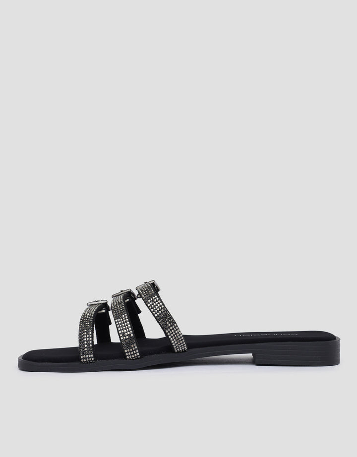 Connexion Three Buckle Sandal Slipper Wanita