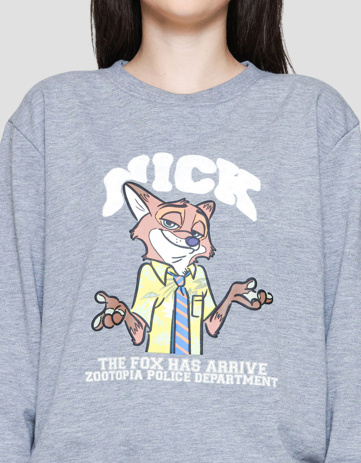 Disney Print Zootopia Sweater Wanita