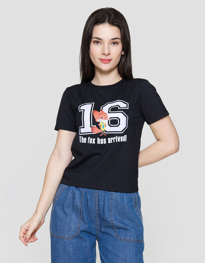 Disney Spandex Print Zootopia Kaos Wanita