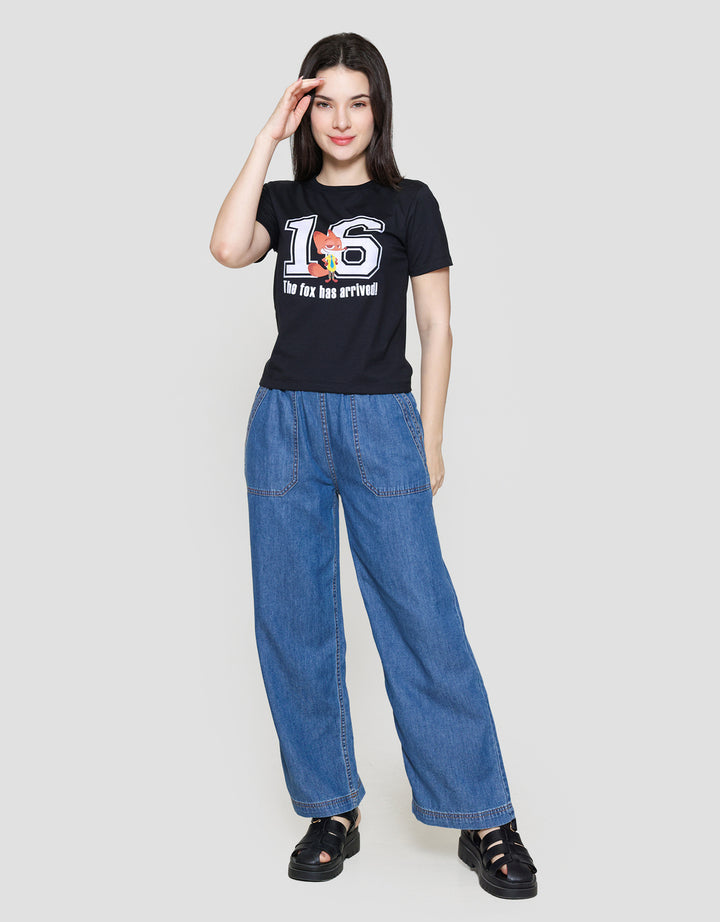 Disney Spandex Print Zootopia Kaos Wanita