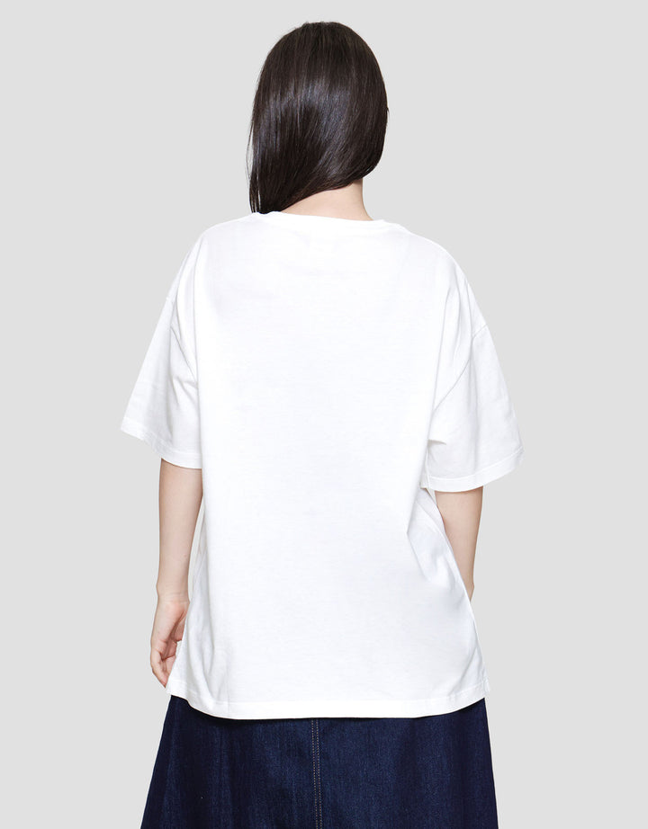 Disney Print Kaos Oversize Wanita