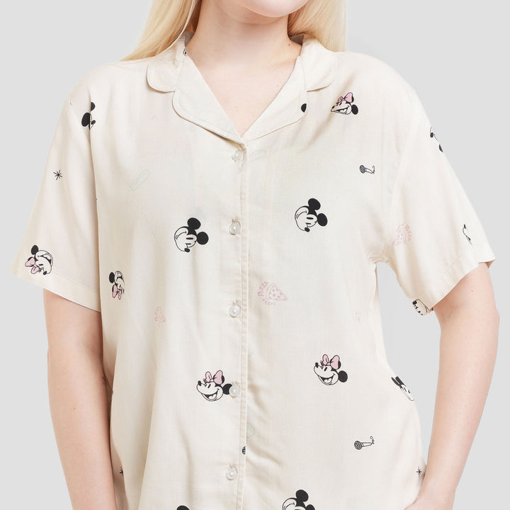 Disney Mickey And Friends Pizza Order Setelan Piyama Wanita