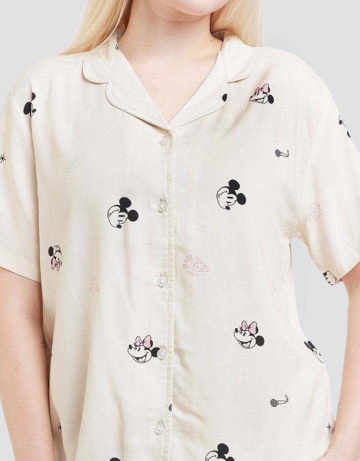 Disney Mickey And Friends Pizza Order Setelan Piyama Wanita