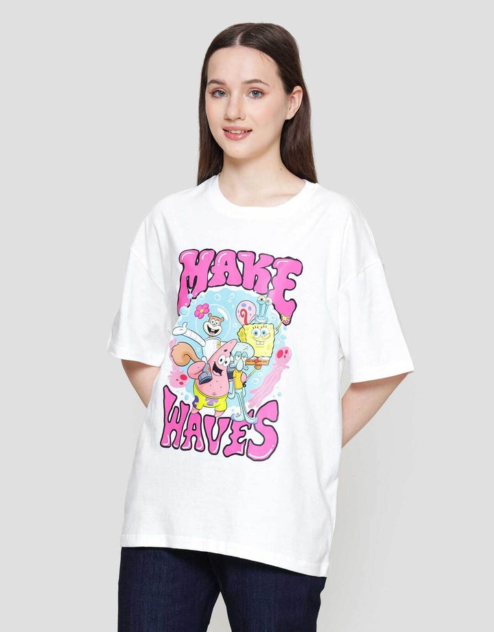 Nevada Oversize Print Spongebob Kaos Wanita