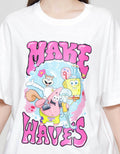 Nevada Oversize Print Spongebob Kaos Wanita