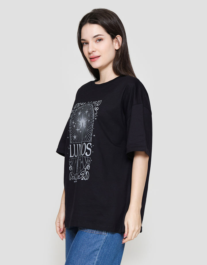 Nevada Print Harry Potter Kaos Oversize Wanita