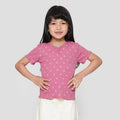 Little M Rib Neck Square Kaos Anak Perempuan
