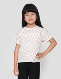 Little M Rib Neck Round Kaos Anak Perempuan