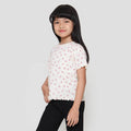 Little M Rib Neck Round Kaos Anak Perempuan