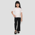 Little M Rib Neck Round Kaos Anak Perempuan
