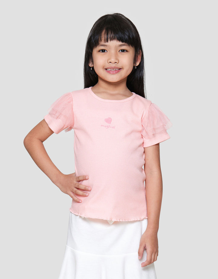 Little M Top Rib With Tile Kaos Anak Perempuan