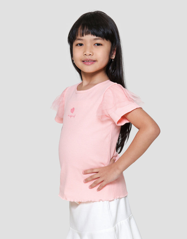 Little M Top Rib With Tile Kaos Anak Perempuan