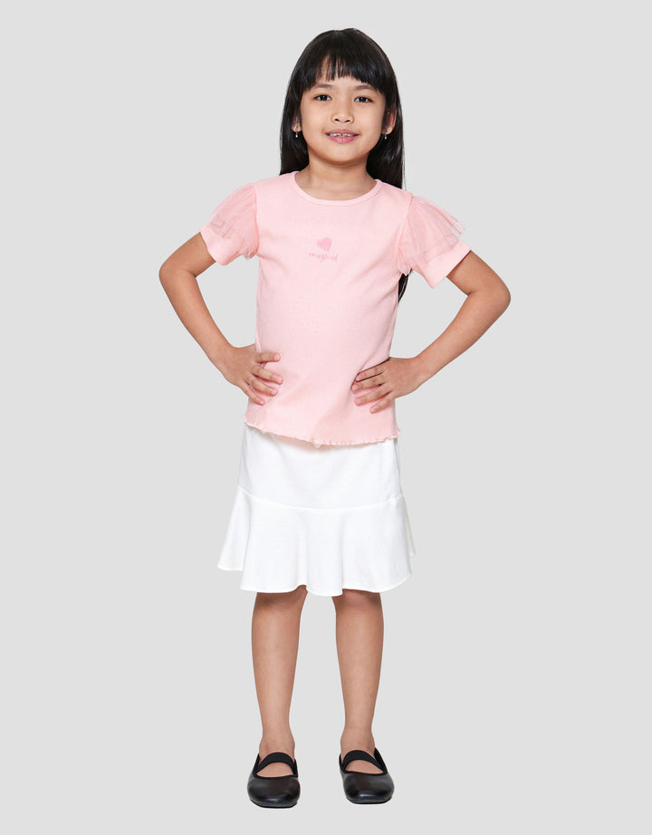 Little M Top Rib With Tile Kaos Anak Perempuan