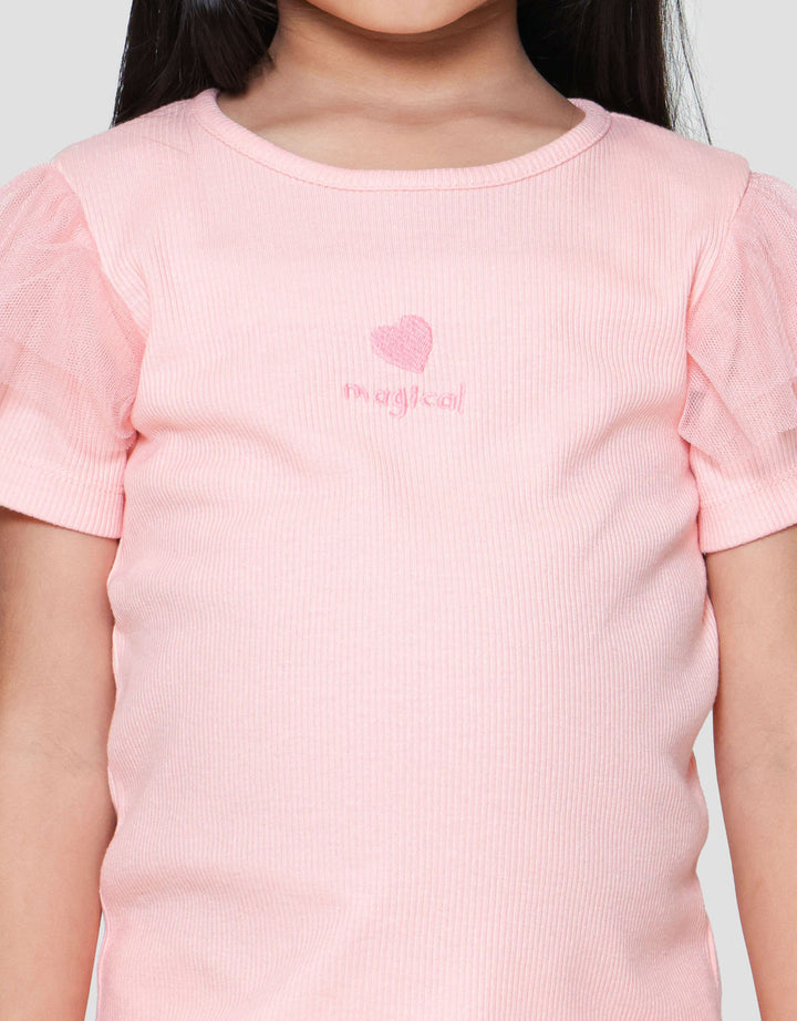 Little M Top Rib With Tile Kaos Anak Perempuan