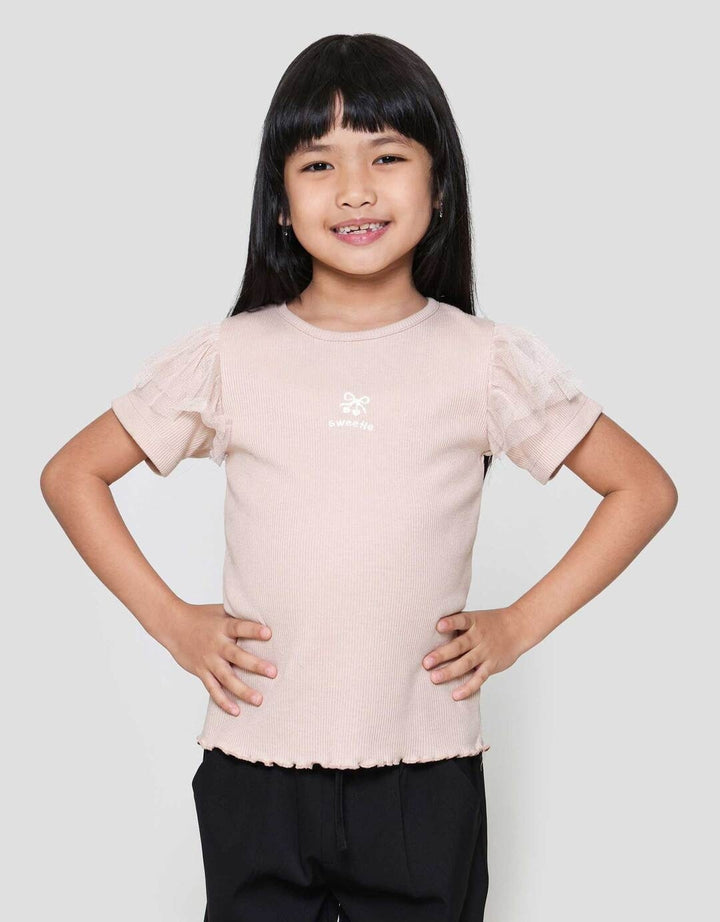 Little M Rib With Tile Kaos Anak Perempuan