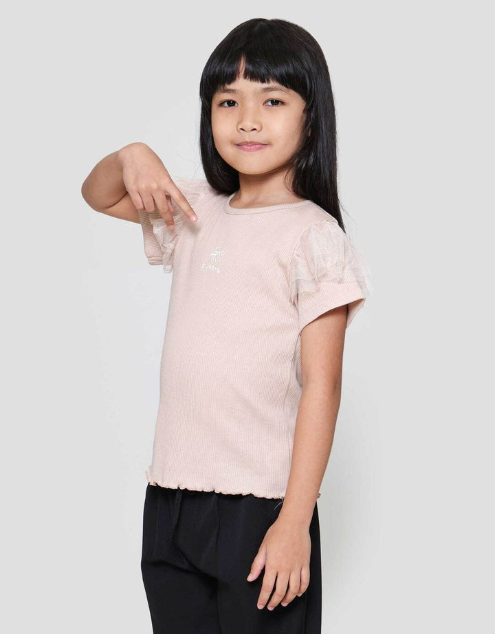 Little M Rib With Tile Kaos Anak Perempuan