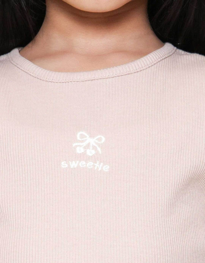 Little M Rib With Tile Kaos Anak Perempuan