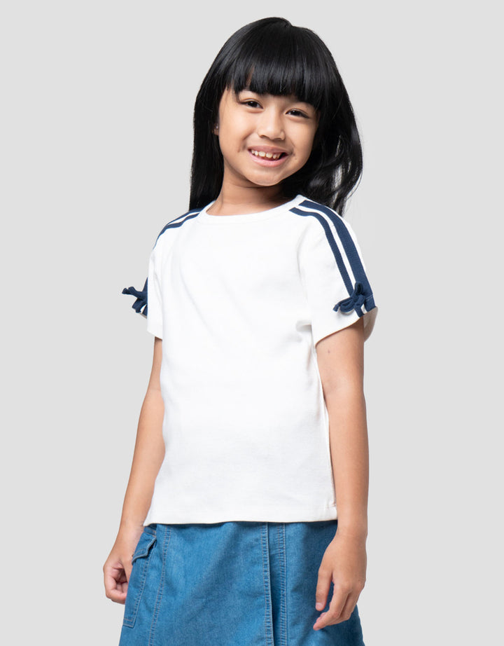 Little M Top Stripe 2 Pita Kaos Anak Perempuan