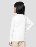 Little M Rib Solid Casual Kaos Anak Perempuan