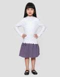 Little M Rib Solid Kaos Anak Perempuan