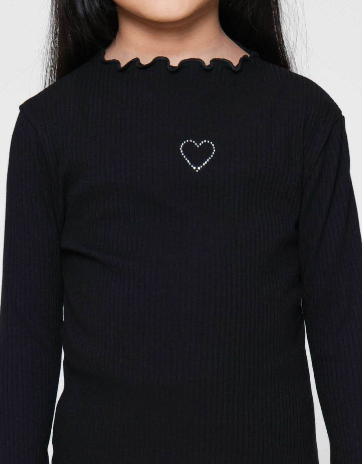 Little M Rib Solid Simply Kaos Anak Perempuan