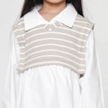Little M 2In1 Vest Stripe Kemeja Anak Perempuan