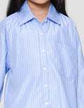 Little M Salur Oversize Kemeja Lengan Panjang Anak Perempuan