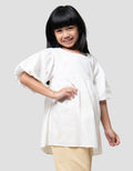 Little M Tunic Balon Aop Flower Bordir Kemeja Anak Perempuan