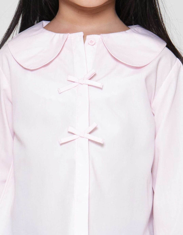 Little M Pita Kerah Round Kemeja Anak Perempuan