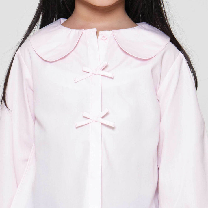 Little M Pita Kerah Round Kemeja Anak Perempuan