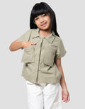 Little M Big Pocket Kemeja Anak Perempuan