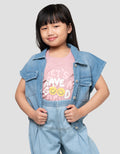 Little M Outer Stripe Jaket Denim Anak Perempuan