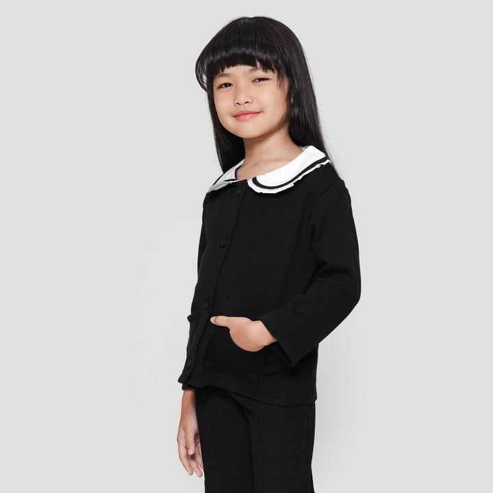 Little M Knit Kerah Round Jaket Anak Perempuan