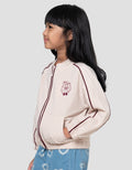 Little M Terry Stripe Jaket Anak Perempuan