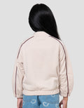 Little M Terry Stripe Jaket Anak Perempuan