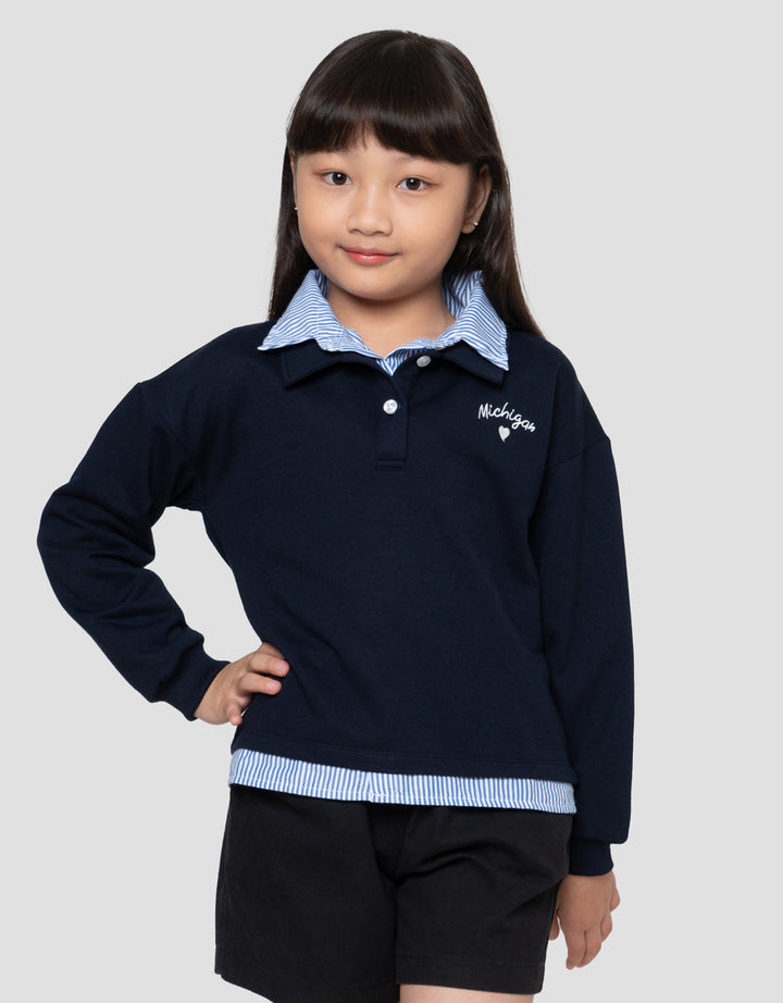 Little M 2In1 Combi Woven Sweater Anak Perempuan