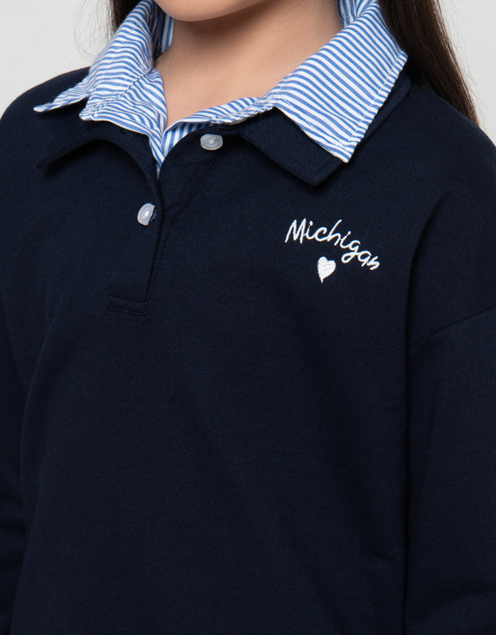 Little M 2In1 Combi Woven Sweater Anak Perempuan