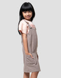 Little M Overall Kotak Dress Anak Perempuan
