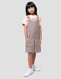 Little M Overall Kotak Dress Anak Perempuan